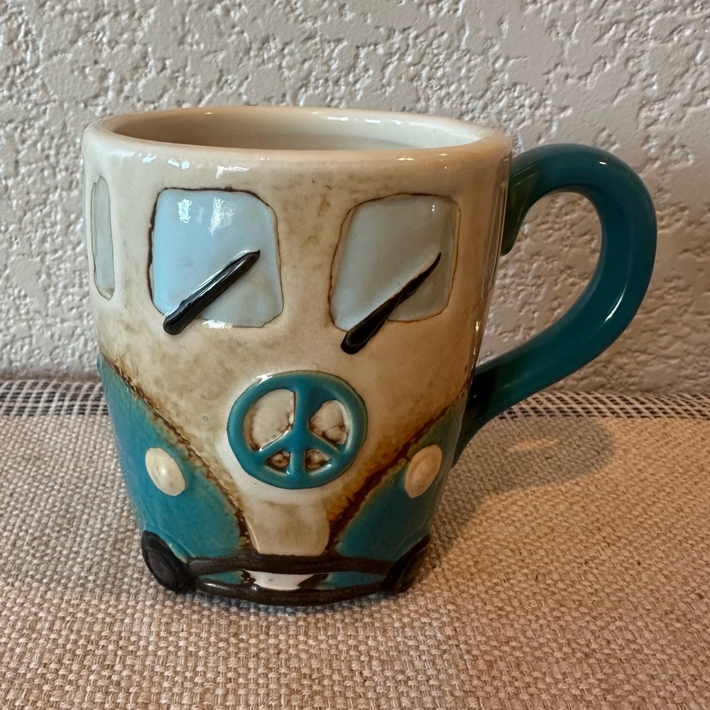 Blue Volkswagen Van Ceramic Mug